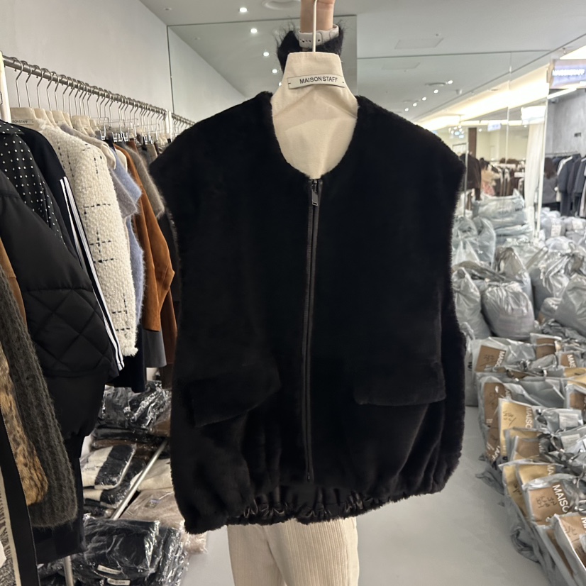 DOUBLE STANDARD/LE SMOKING/MAISONSTAFF東大門㊣實拍女士新款25秋冬馬甲里外穿MAISONSTAFF馬甲圖色1