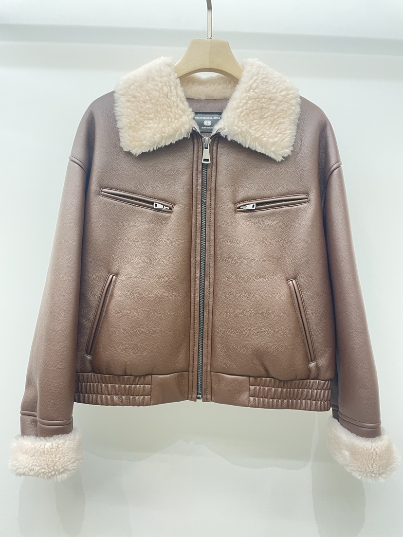 NYLON東大門㊣實拍女裝新品熱賣時尚人氣休閑真品夾克羊毛拉鏈NYLON夾克圖色1