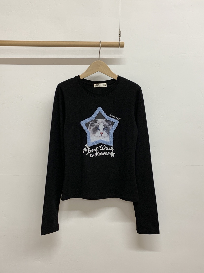 MORE THAN-P韓國直郵㊣女裝新品推薦25秋冬休閑真品長袖T恤MORE THAN長袖T恤圖色3