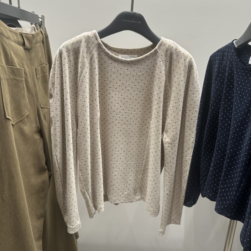 TARABY MOTION東大門㊣直郵女士新品25秋冬職業長袖T恤天鵝絨TARABY MOTION長袖T恤
