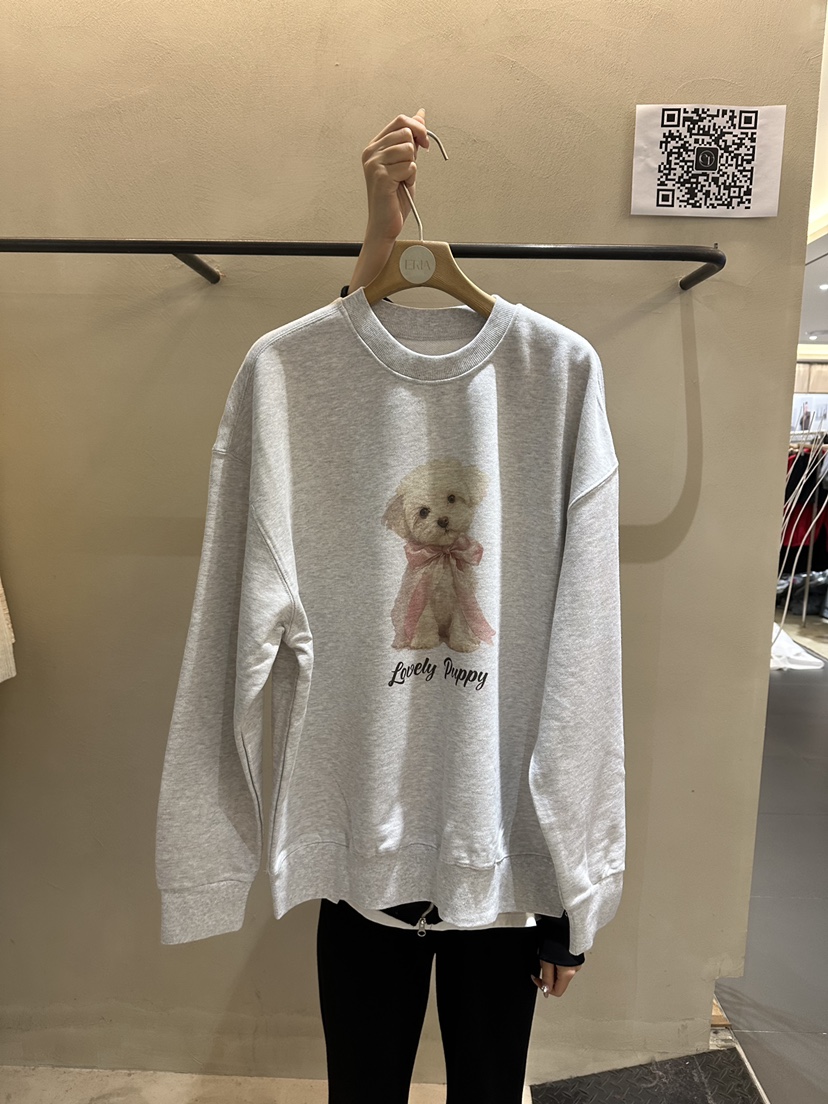 ERIA韓國代購㊣女裝新款職業熱賣時尚人氣真品推薦25秋冬衛衣ERIA/HUE衛衣圖色2
