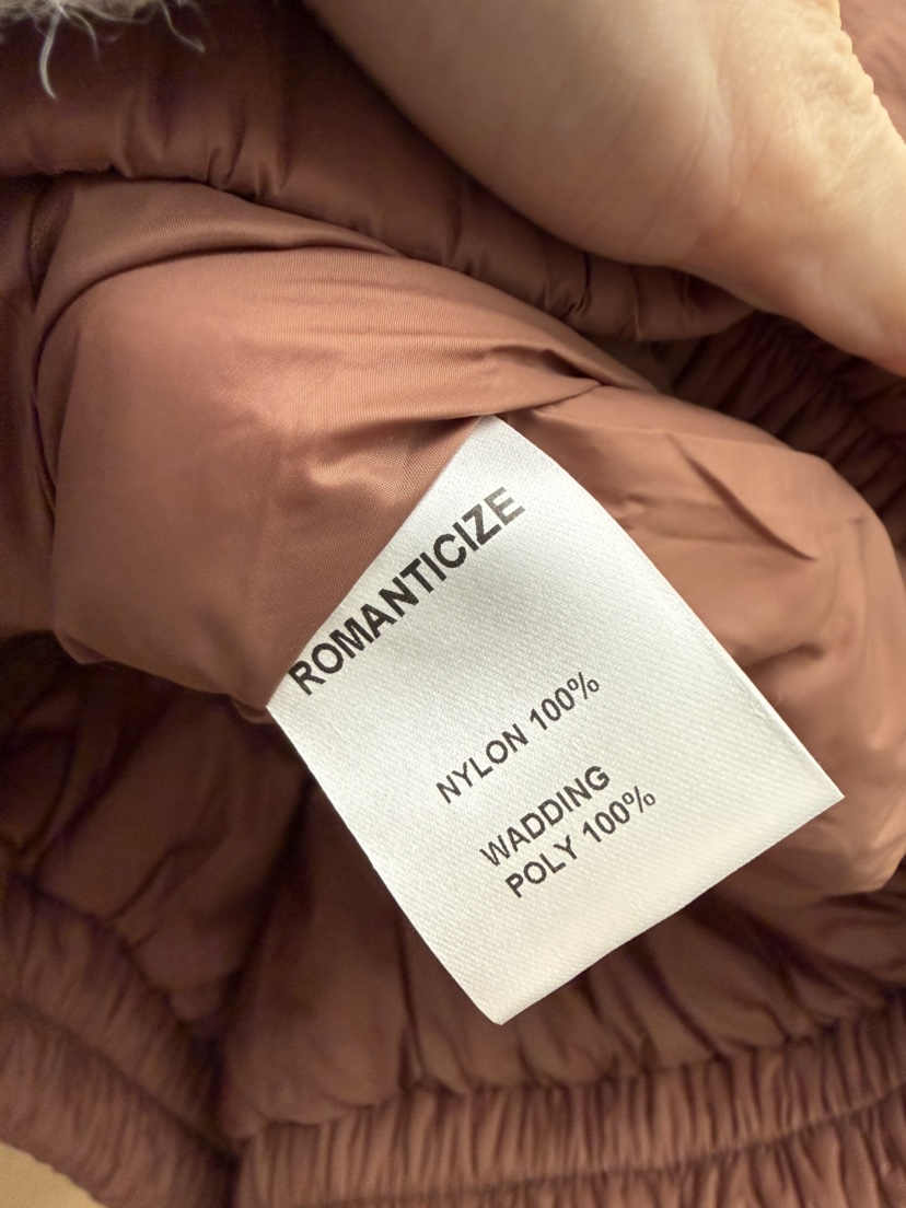 ROMANTICIZE東大門㊣實拍女裝新款時尚人氣熱賣短款棉服絎縫絨ROMANTICIZE短款棉服