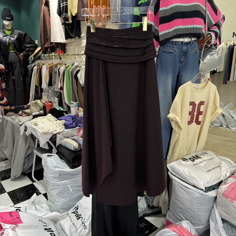 3COLOR東大門㊣實拍女士新款25秋冬長裙Three color長裙圖色1