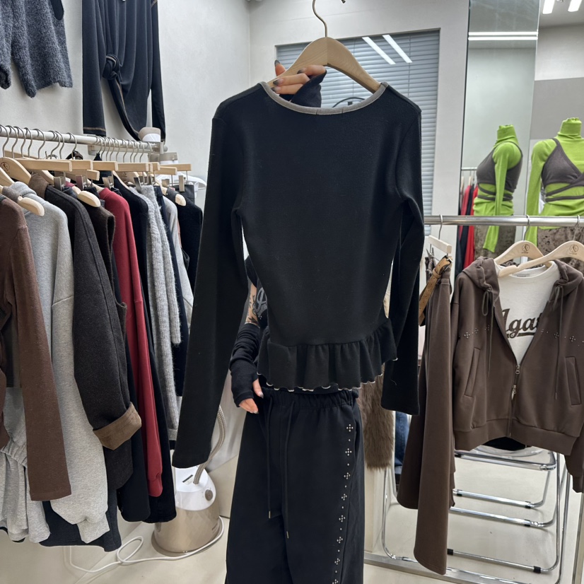 ASCEND韓國直郵㊣女裝新款人氣職業時尚推薦真品熱賣長袖T恤ASCEND長袖T恤