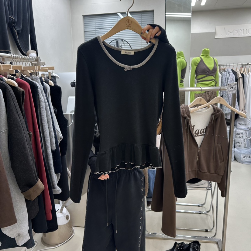 ASCEND韓國直郵㊣女裝新款人氣職業時尚推薦真品熱賣長袖T恤ASCEND長袖T恤圖色2