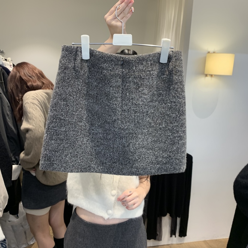 JINSIM東大門㊣實拍女裝新品25秋冬推薦熱賣時尚真品短裙羊毛JINSIM短裙
