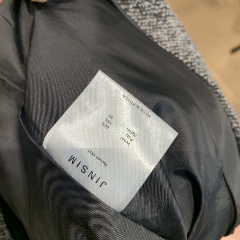 JINSIM東大門㊣實拍女裝新品25秋冬推薦熱賣時尚真品短裙羊毛JINSIM短裙