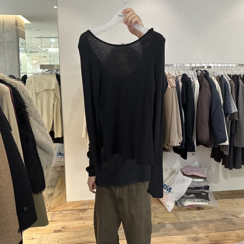 CREAM VILLA韓國直郵㊣女士新品時尚長袖T恤兩面穿CREAMVILLA長袖T恤圖色5