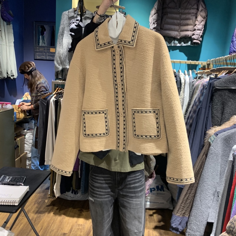 MERCI LINDA東大門㊣直郵女士新款休閑真品人氣時尚夾克刺繡MERCI LINDA夾克
