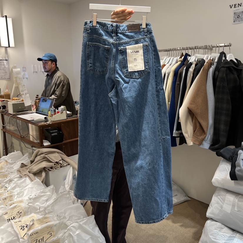 VENIR-a韓國代購㊣女士新品熱賣真品休閑時尚人氣職業牛仔褲VENIR-a牛仔褲