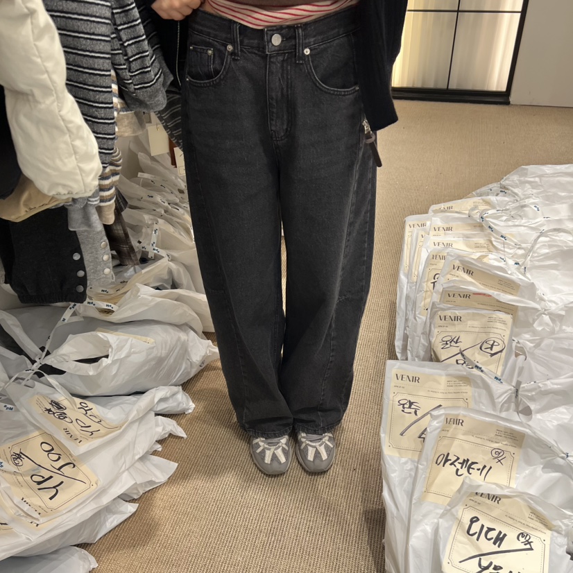VENIR-a韓國代購㊣女士新品熱賣真品休閑時尚人氣職業牛仔褲VENIR-a牛仔褲圖色2