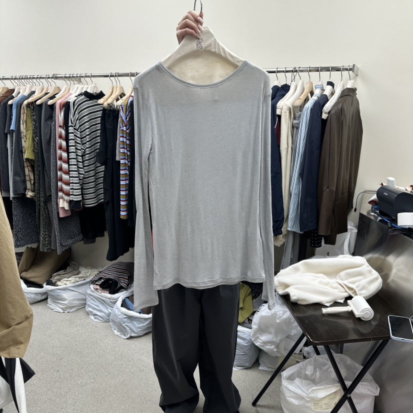 AMOEBA東大門㊣代購女士新品熱賣真品休閑職業時尚25秋冬長袖T恤AMOEBA長袖T恤圖色2