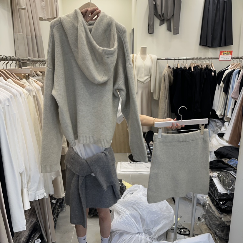 THE LOW韓國代購㊣女士新品職業真品推薦套裝兩件套套裝連帽THE LOW套裝