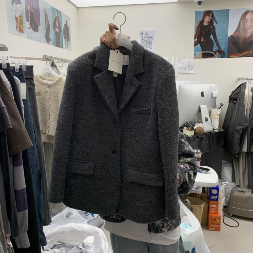 SOLD OUT東大門㊣直郵女裝新款推薦25秋冬職業短款大衣羊駝SOLD OUT短款大衣圖色2