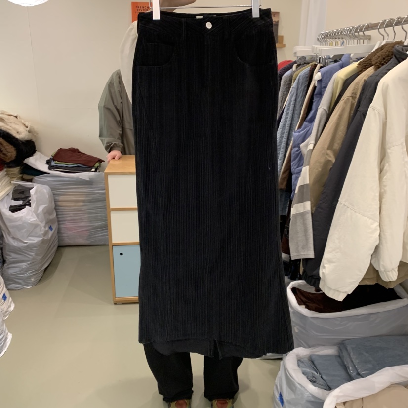 ARE東大門㊣實拍女士新款25秋冬熱賣真品時尚休閑長裙燈心絨ARE YOU/ARE長裙圖色2