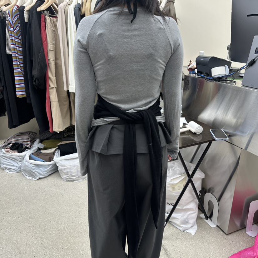 AMOEBA東大門㊣代購女裝新款25秋冬人氣休閑套裝兩件套羊毛AMOEBA套裝