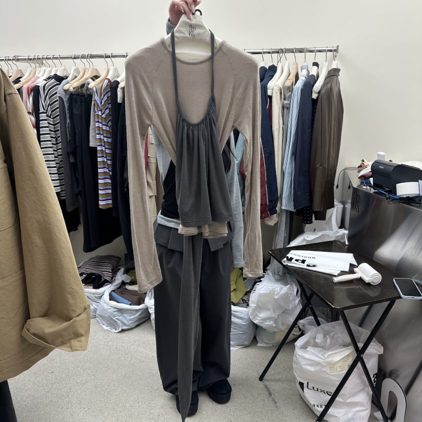AMOEBA東大門㊣代購女裝新款25秋冬人氣休閑套裝兩件套羊毛AMOEBA套裝圖色2