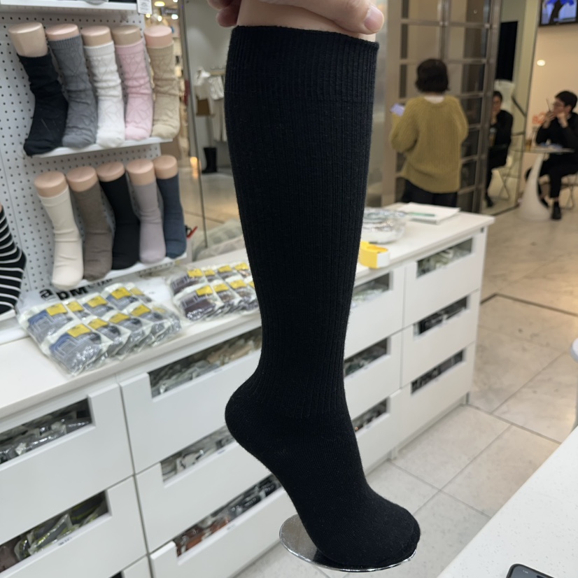 AILEEN韓國代購㊣女裝新品人氣25秋冬推薦時尚職業真品襪子LEJUNEV襪子圖色3黑色