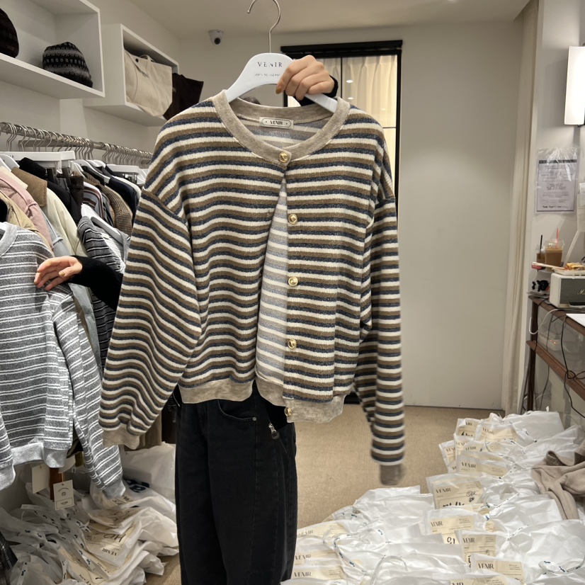 VENIR-a韓國代購㊣女裝新款休閑真品熱賣25秋冬職業針織衫VENIR-a針織衫圖色3