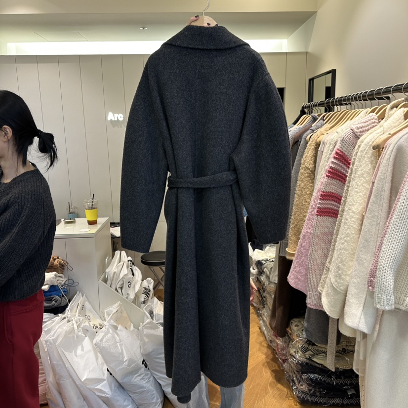 ARC東大門㊣代購女士新品推薦休閑25秋冬真品長款風衣手工制作ARC EN CIEL長款風衣