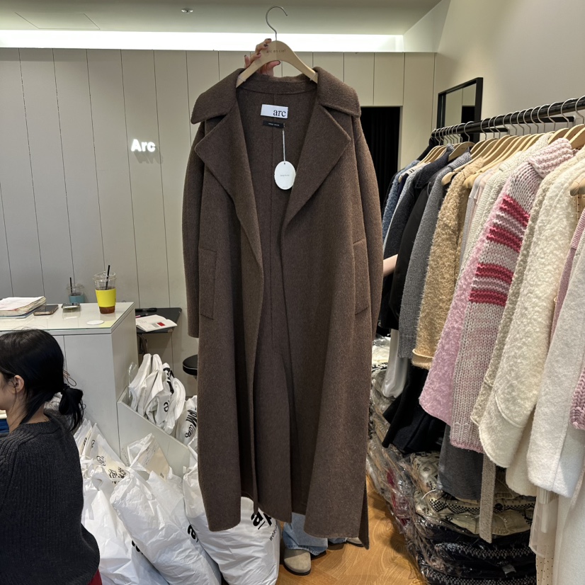 ARC東大門㊣代購女士新品推薦休閑25秋冬真品長款風衣手工制作ARC EN CIEL長款風衣