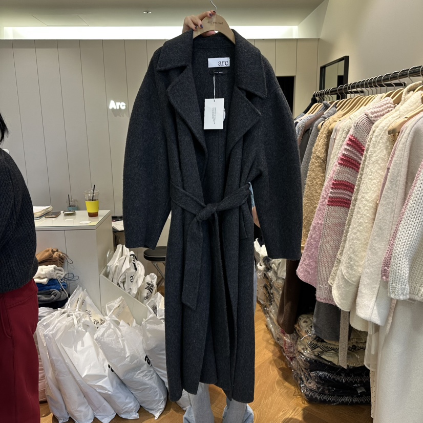 ARC東大門㊣代購女士新品推薦休閑25秋冬真品長款風衣手工制作ARC EN CIEL長款風衣圖色2