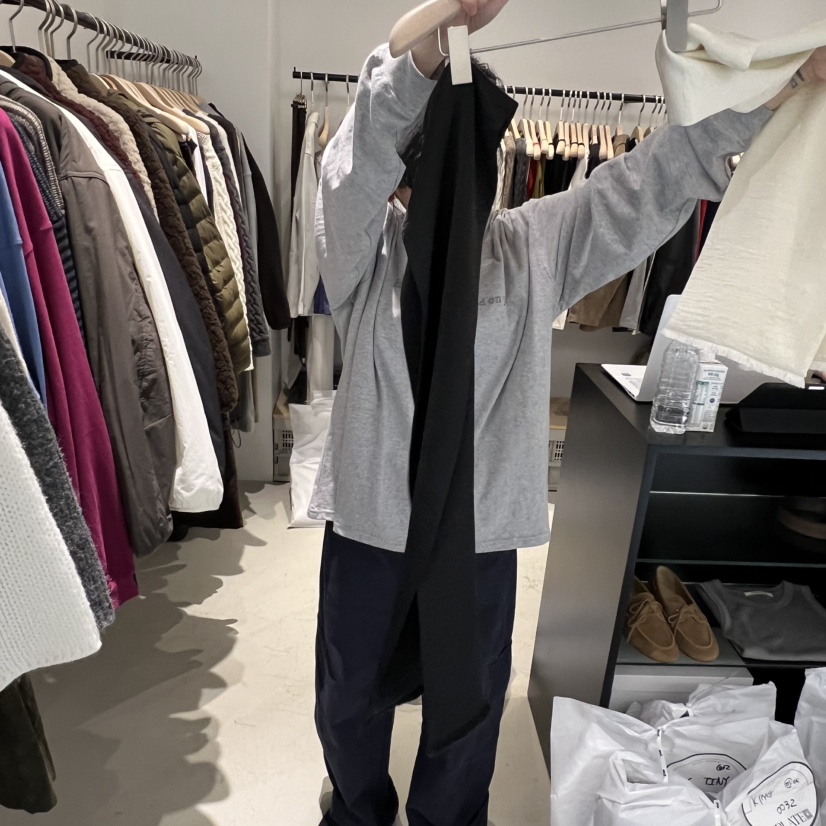 PLATE韓國代購㊣女士新品休閑推薦真品熱賣25秋冬時尚圍巾披肩PLATE圍巾/披肩圖色2