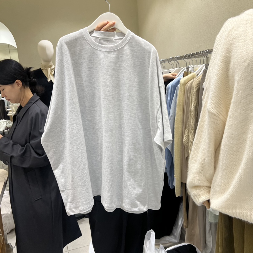BROCCOLISALAD韓國代購㊣女士新款職業休閑25秋冬推薦人氣T恤BROCCOLISALADT恤圖色2