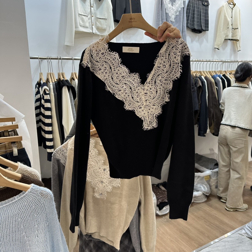 ABLESTUDIO東大門㊣代購女裝新品真品時尚人氣休閑熱賣針織衫ABLESTUDIO針織衫圖色2