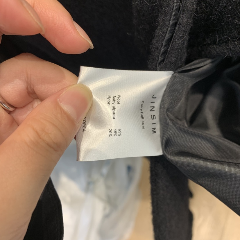 JINSIM東大門㊣直郵女士新品25秋冬真品休閑短款大衣含腰帶JINSIM短款大衣
