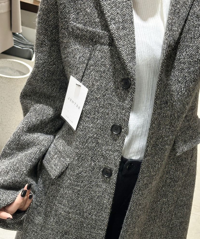 BETHEL東大門㊣代購女裝新品休閑人氣真品推薦時尚中長款大衣BETHEL中長款大衣