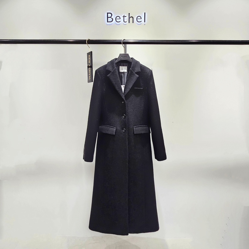 BETHEL東大門㊣代購女裝新品休閑人氣真品推薦時尚中長款大衣BETHEL中長款大衣圖色2