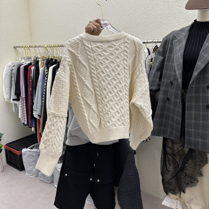 DRAWING東大門㊣代購女士新款時尚職業休閑25秋冬針織衫開衫DRAWING針織衫