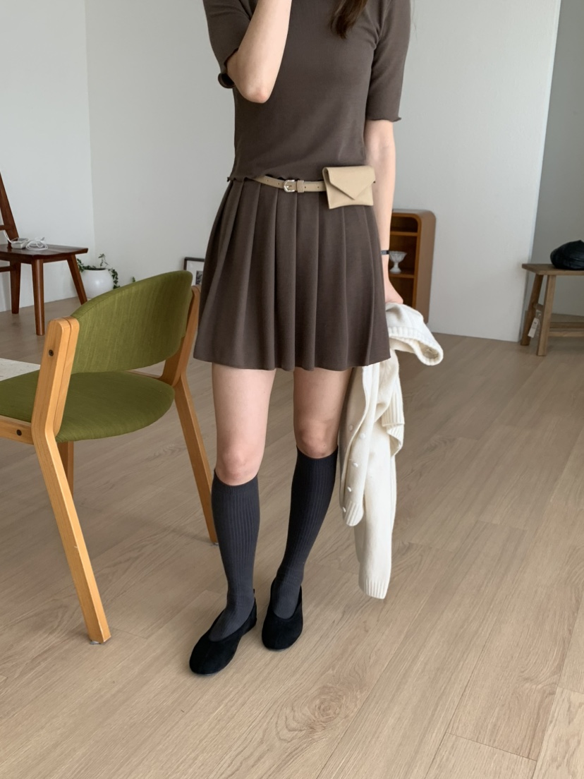 VENIR-a東大門㊣代購女裝新品職業休閑時尚真品短裙百褶褶裙VENIR-a短裙圖色2