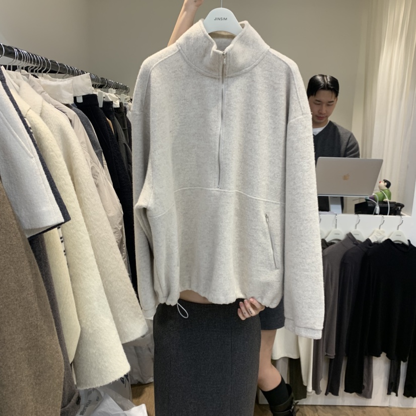 JINSIM東大門㊣直郵女裝新品職業人氣25秋冬衛衣連帽衫拉鏈JINSIM衛衣