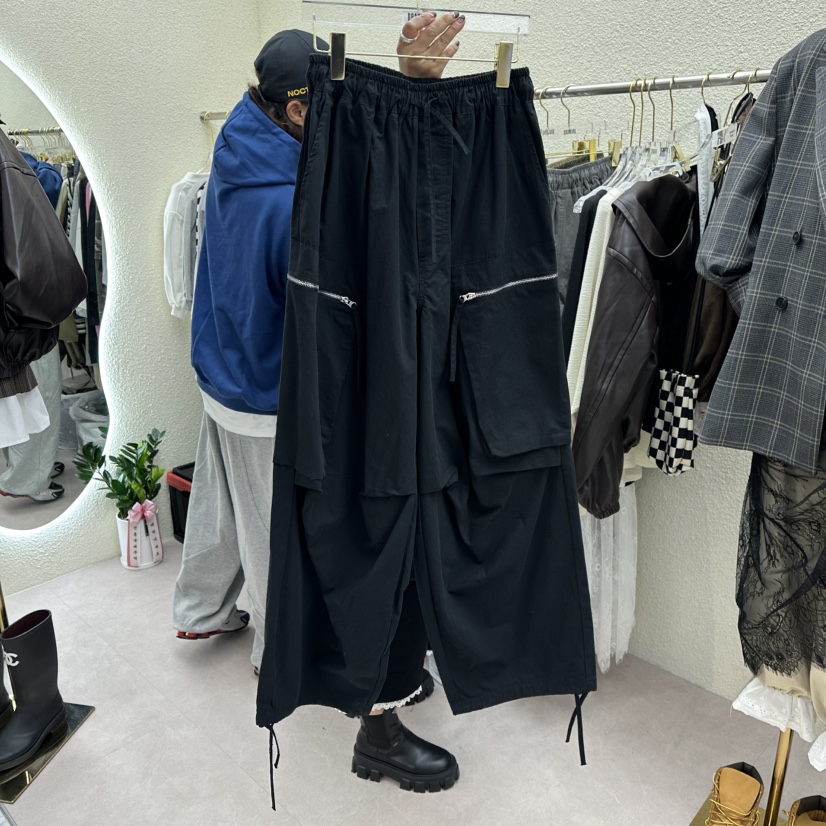 DRAWING韓國直郵㊣女士新品職業熱賣推薦時尚真品休閑褲口袋DRAWING休閑褲圖色4