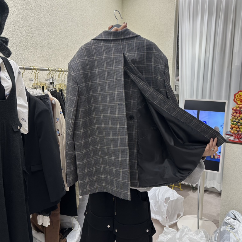 DRAWING東大門㊣代購女裝新品職業推薦真品人氣休閑夾克雙層DRAWING夾克