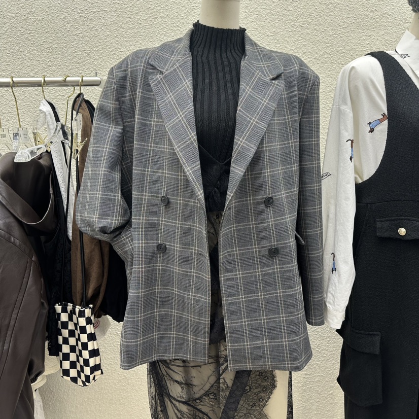 DRAWING東大門㊣代購女裝新品職業推薦真品人氣休閑夾克雙層DRAWING夾克
