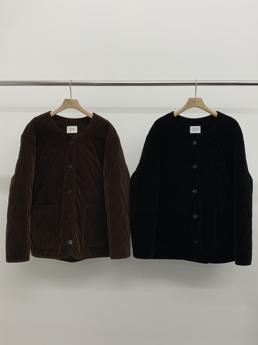 LOVE MY SANTA東大門㊣直郵女裝新品時尚25秋冬夾克天鵝絨絎縫Santa/LOVE MY SANTA夾克