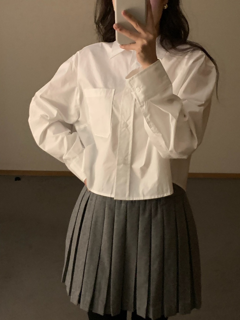 BLEECKER韓國直郵㊣女士新品熱賣時尚25秋冬職業襯衫蕾絲衫BLEECKER襯衫/蕾絲衫