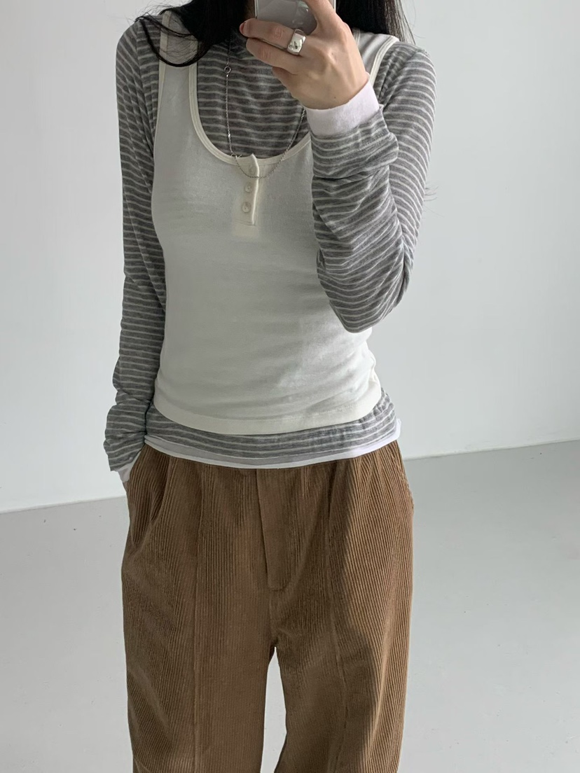 TAF韓國代購㊣女士新款真品時尚25秋冬休閑熱賣推薦吊帶背心TAF吊帶/背心