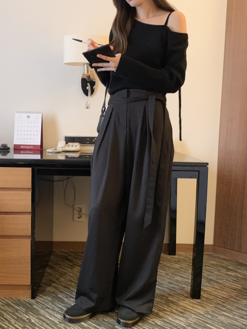 LEGACY東大門㊣直郵女裝新款真品人氣休閑褲含腰帶羊毛紐扣LEGACY休閑褲