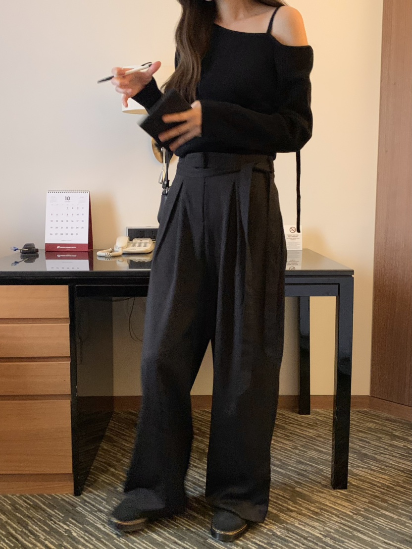 LEGACY東大門㊣直郵女裝新款真品人氣休閑褲含腰帶羊毛紐扣LEGACY休閑褲