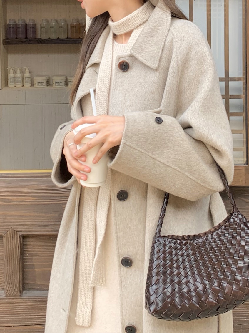 LEGACY東大門㊣代購女裝新品25秋冬休閑中長款大衣含腰帶超長LEGACY中長款大衣