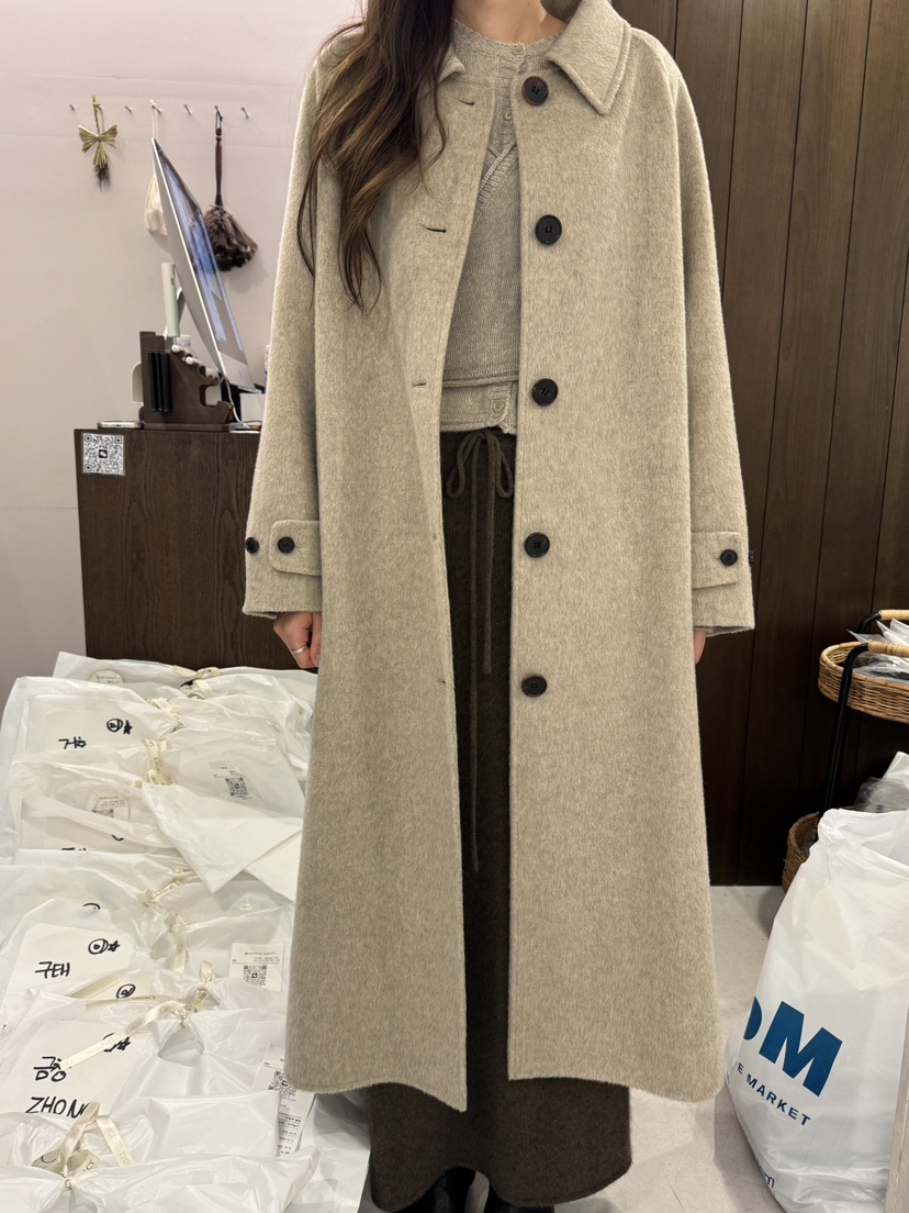 LEGACY東大門㊣代購女裝新品25秋冬休閑中長款大衣含腰帶超長LEGACY中長款大衣
