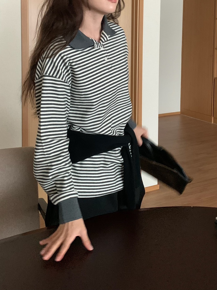 BLEECKER韓國直郵㊣女裝新品人氣時尚真品25秋冬熱賣長袖T恤BLEECKER長袖T恤