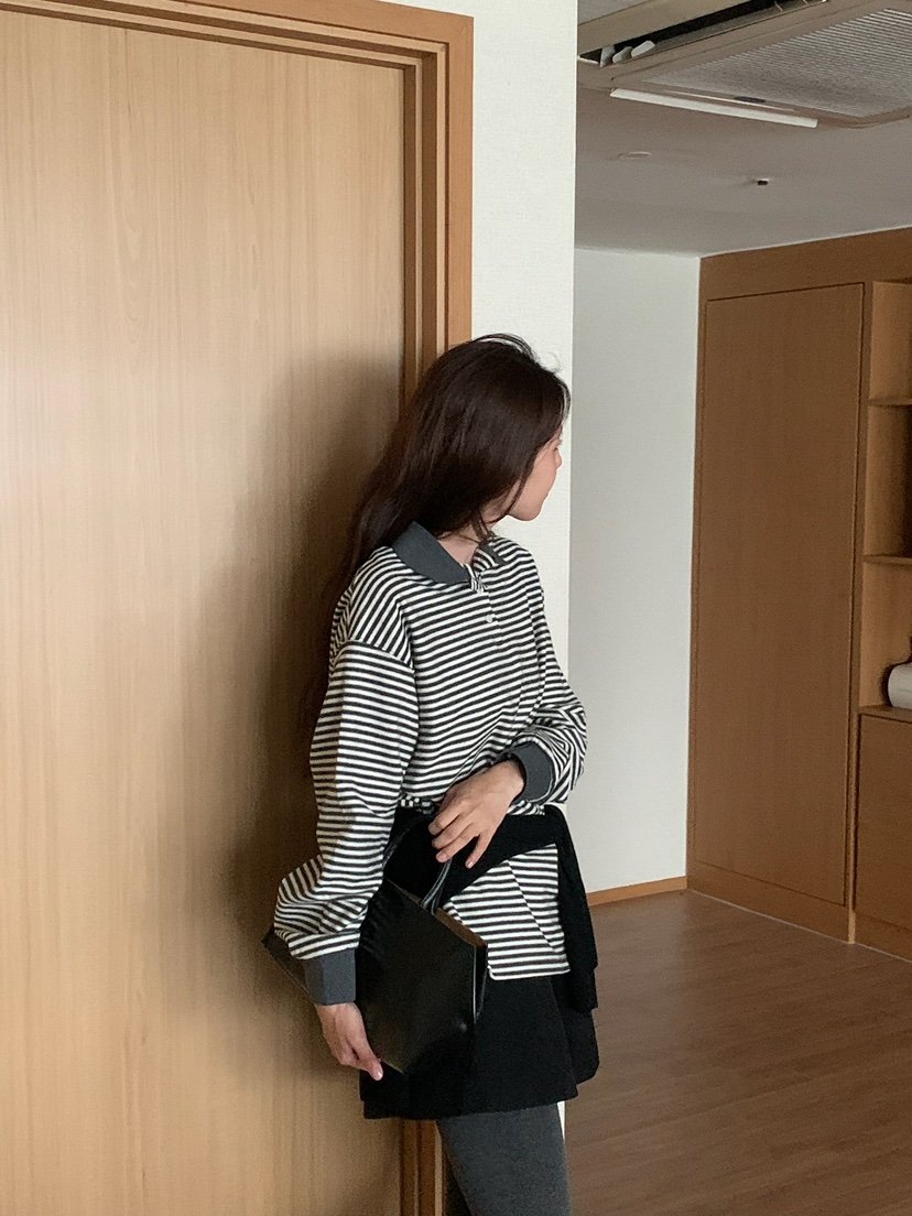 BLEECKER韓國直郵㊣女裝新品人氣時尚真品25秋冬熱賣長袖T恤BLEECKER長袖T恤