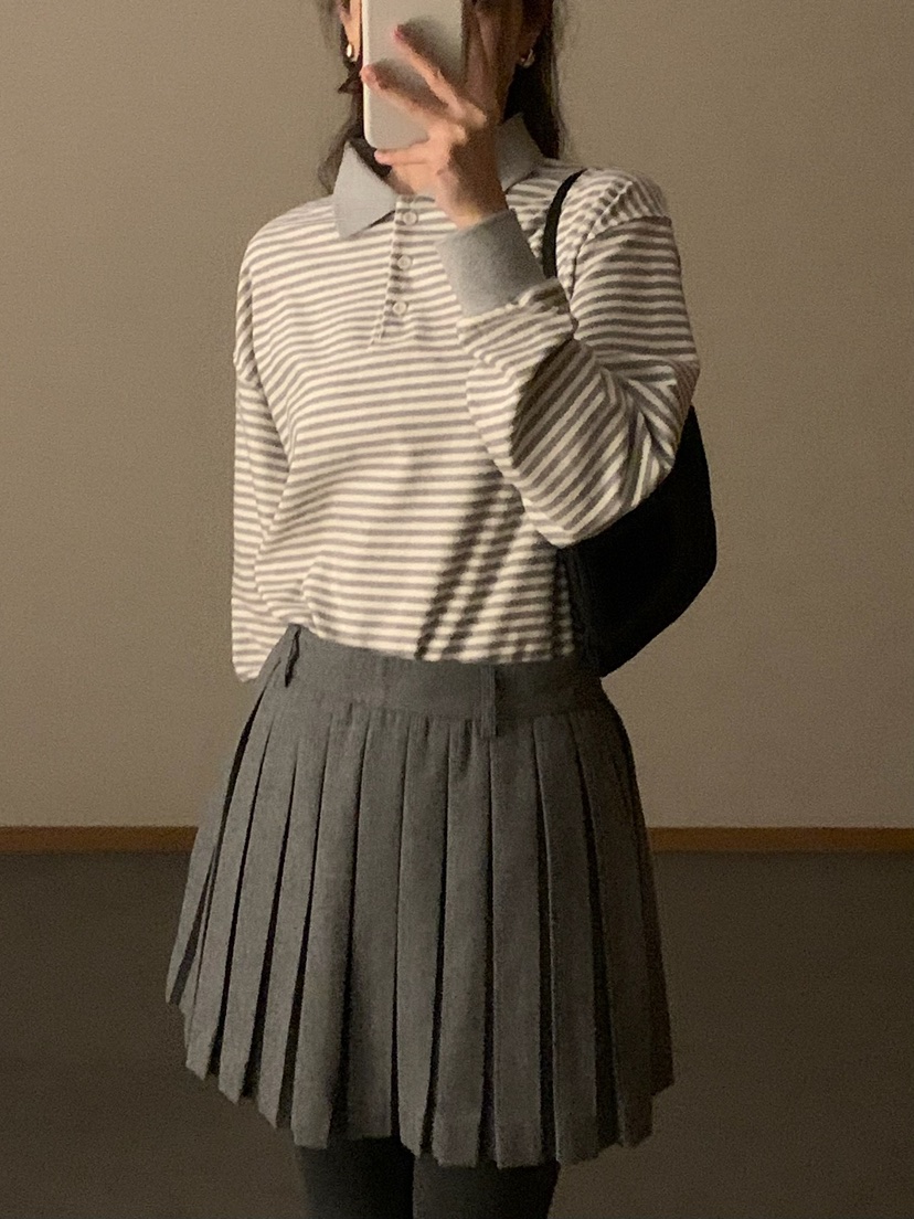 BLEECKER韓國直郵㊣女裝新品人氣時尚真品25秋冬熱賣長袖T恤BLEECKER長袖T恤