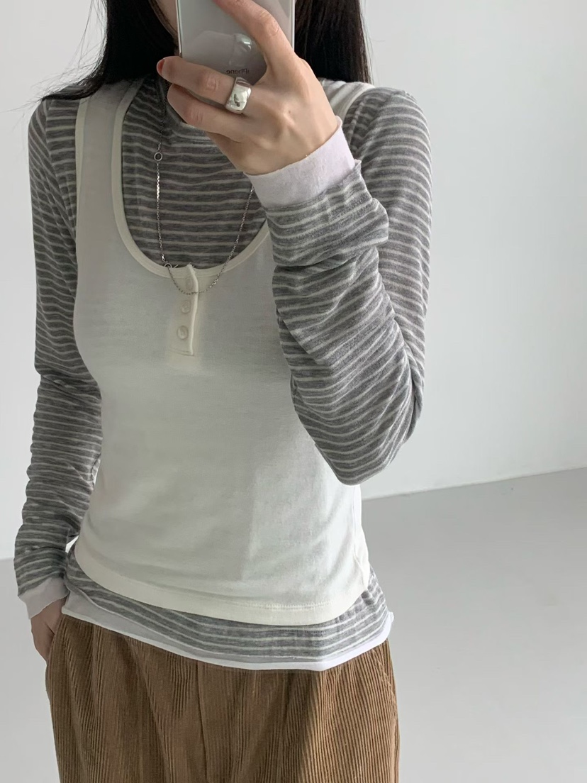 TAF韓國直郵㊣女裝新品25秋冬推薦熱賣時尚真品休閑長袖T恤TAF長袖T恤