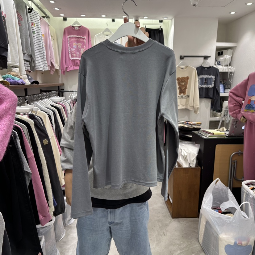 EVE東大門㊣實拍女裝新款休閑人氣時尚真品25秋冬熱賣長袖T恤EVE長袖T恤